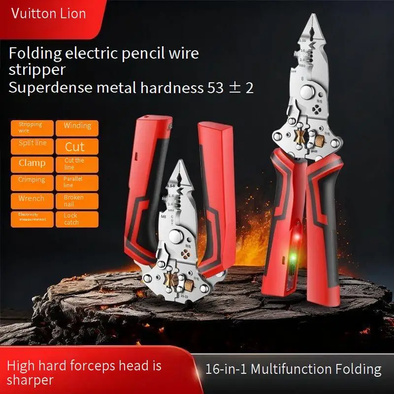 New Multifunctional Needle Nose Electrician Pliers Foldable Wire Stripper Industrial Cable Cutter Multifunctional Wire Stripping
New Multifunctional Needle Nose Electrician Pliers Foldable Wire Stripper Industrial Cable Cutter Multifunctional Wire Stripping