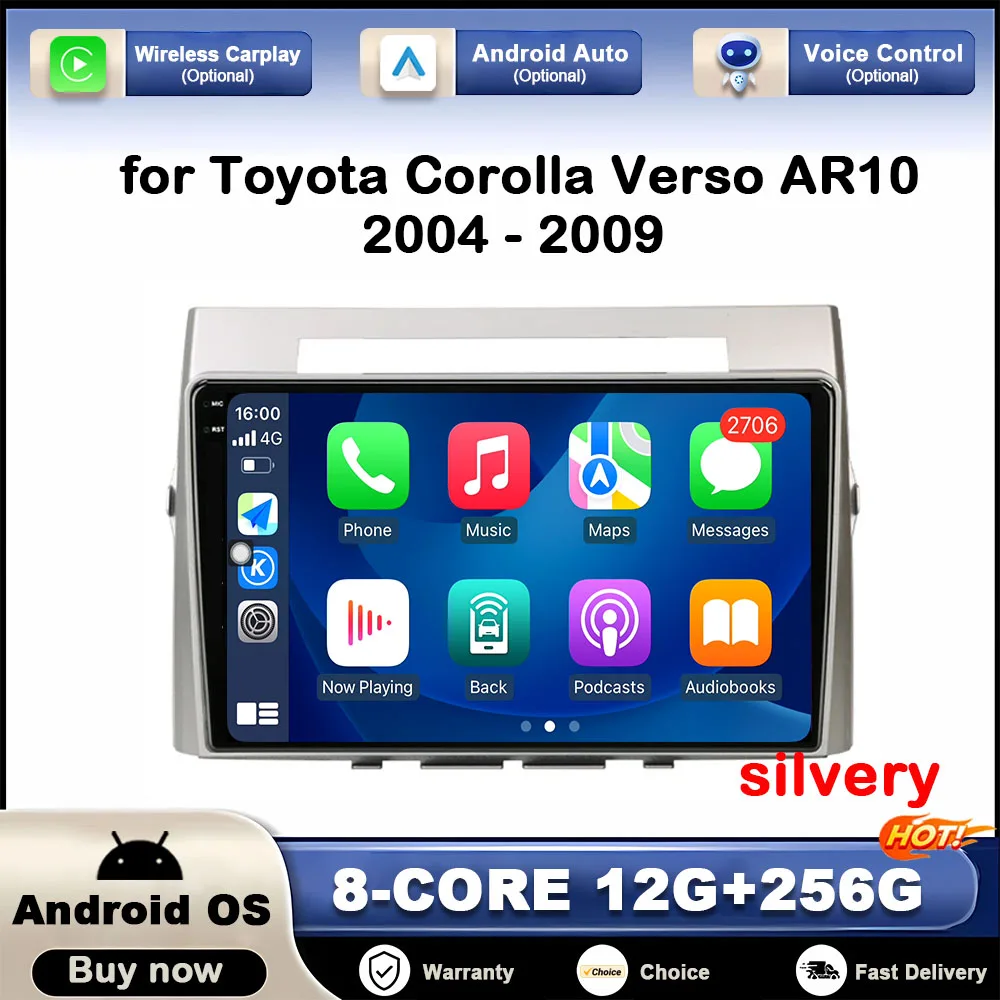 GPS Navi for Toyota Corolla Verso AR10 2004 - 2009 Car Video Multimedia Player Android Auto 2.5D Touch Screen BT WiFi DSP Stereo
GPS Navi for Toyota Corolla Verso AR10 2004 - 2009 Car Video Multimedia Player Android Auto 2.5D Touch Screen BT WiFi DSP Stereo