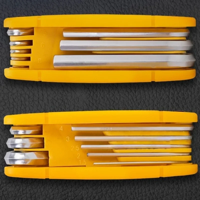 8/9 Pcs Folding Hex Key Wrench Set Cr-v Steel Material Hexagon Socket Multifunction Electrician Portable Repair Tools Wrench Kit
8/9 Pcs Folding Hex Key Wrench Set Cr-v Steel Material Hexagon Socket Multifunction Electrician Portable Repair Tools Wrench Kit
