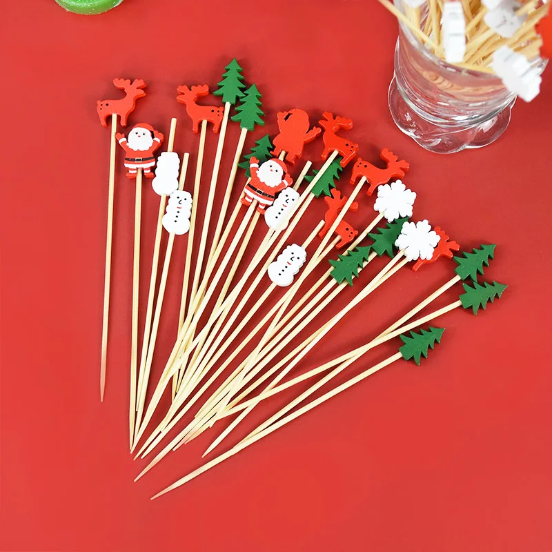 100pcs Christmas Toothpicks Food Picks Dessert Buffet Fruit Salad Fork Cake Muffin Christmas Party Vegetable Sticks Decorations
100pcs Christmas Toothpicks Food Picks Dessert Buffet Fruit Salad Fork Cake Muffin Christmas Party Vegetable Sticks Decorations