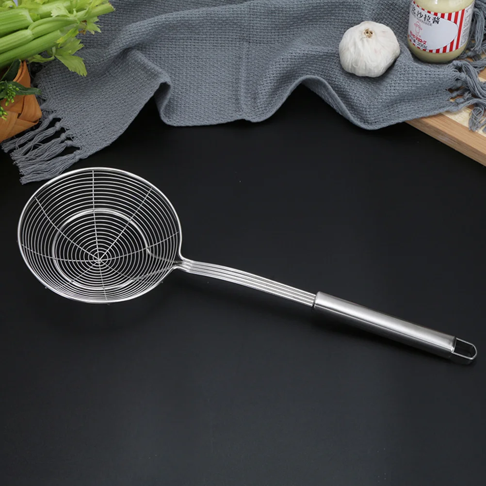 Mesh Strainer Stainless Steel Spider Strainer Ladle Skimmer Slotted Spoon Wire Spoon Handle Cooking Large Skimmer Spoon Food
Mesh Strainer Stainless Steel Spider Strainer Ladle Skimmer Slotted Spoon Wire Spoon Handle Cooking Large Skimmer Spoon Food