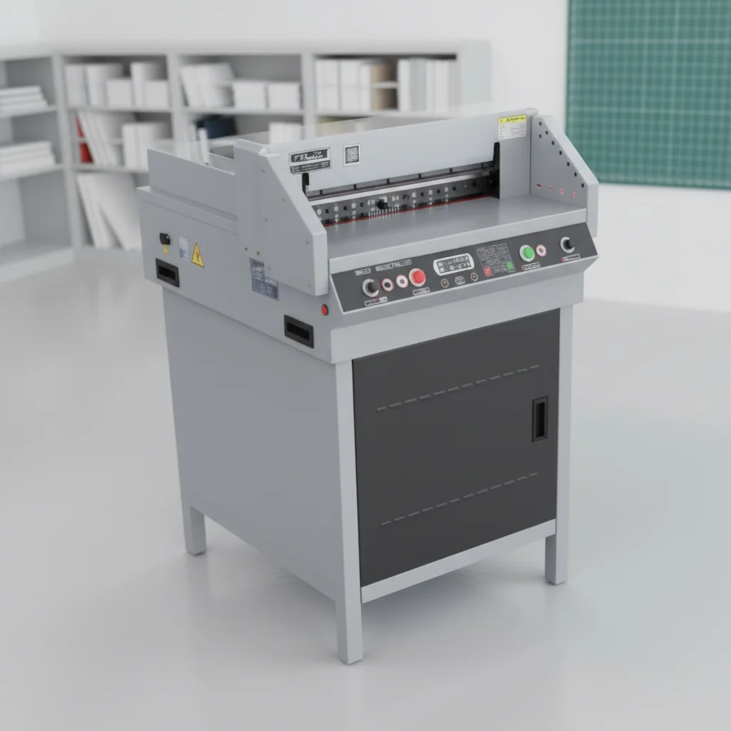 G450VS+ A2 450mm Electric Guillotine Paper Cut ting Machine 17.7\" Automatic New Condition for Manufacturing Plant Use Core Incl
G450VS+ A2 450mm Electric Guillotine Paper Cut ting Machine 17.7\" Automatic New Condition for Manufacturing Plant Use Core Incl