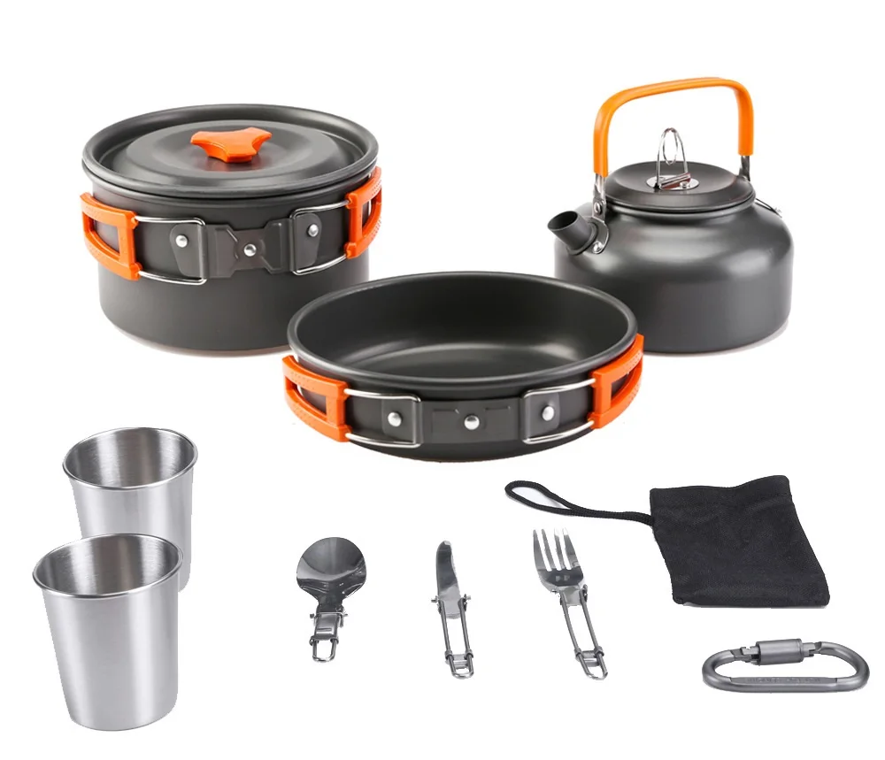 Camping Cookware Kit Outdoor Picnic Cooking Set with Kettle Pan Pot Cups Knife Pork Travelling Hiking BBQ Tableware Equipment
Camping Cookware Kit Outdoor Picnic Cooking Set with Kettle Pan Pot Cups Knife Pork Travelling Hiking BBQ Tableware Equipment