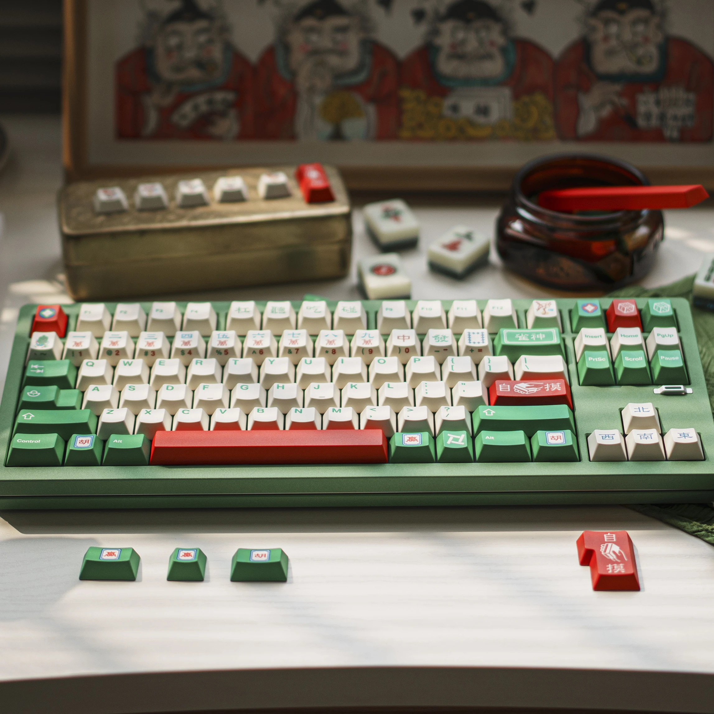 FBB Keycaps Chinese Traditional Table Game Mahjong Style PBT Sublimation Keycap For Mechanical Keyboard Cherry Profile DIY Kit
FBB Keycaps Chinese Traditional Table Game Mahjong Style PBT Sublimation Keycap For Mechanical Keyboard Cherry Profile DIY Kit