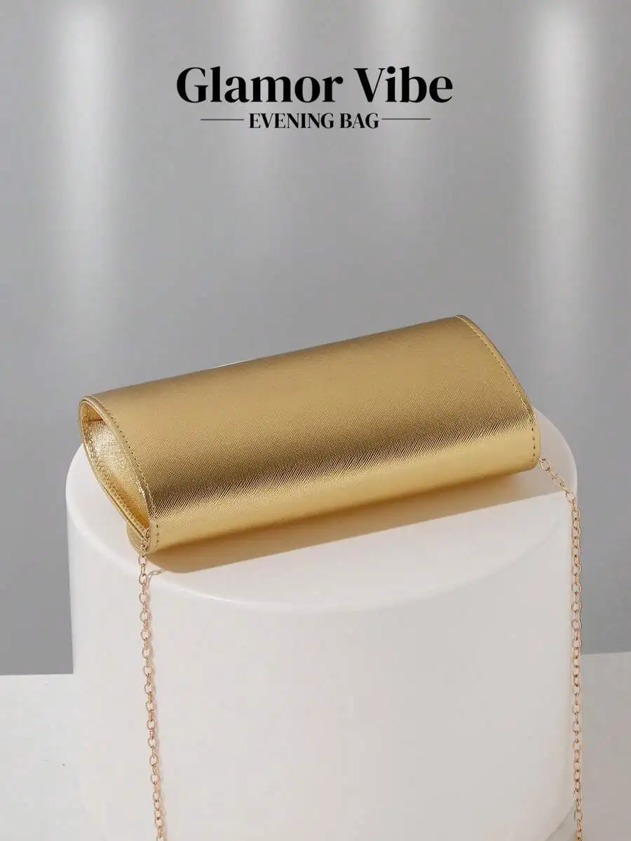 Elegant Shiny Mini Clutch Bag With Metal Chain For Evening Party Wedding
Elegant Shiny Mini Clutch Bag With Metal Chain For Evening Party Wedding