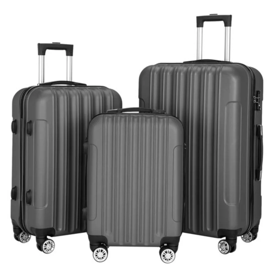 Traveling storage suitcase set for multifunctional use, ABS+PC material, dark gray color, 3-in-1 large capacity design with rei
Traveling storage suitcase set for multifunctional use, ABS+PC material, dark gray color, 3-in-1 large capacity design with rei
