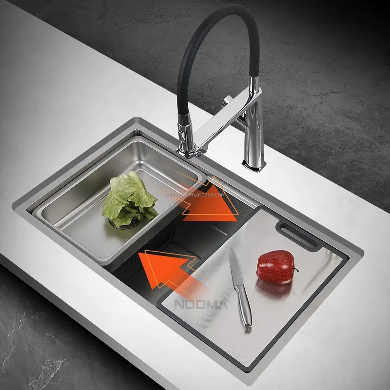 Premium Wholesale Single Bowl Kitchen Sink Modern Design 304 Stainless Steel Nano Sinks for The Kitchen
Premium Wholesale Single Bowl Kitchen Sink Modern Design 304 Stainless Steel Nano Sinks for The Kitchen
