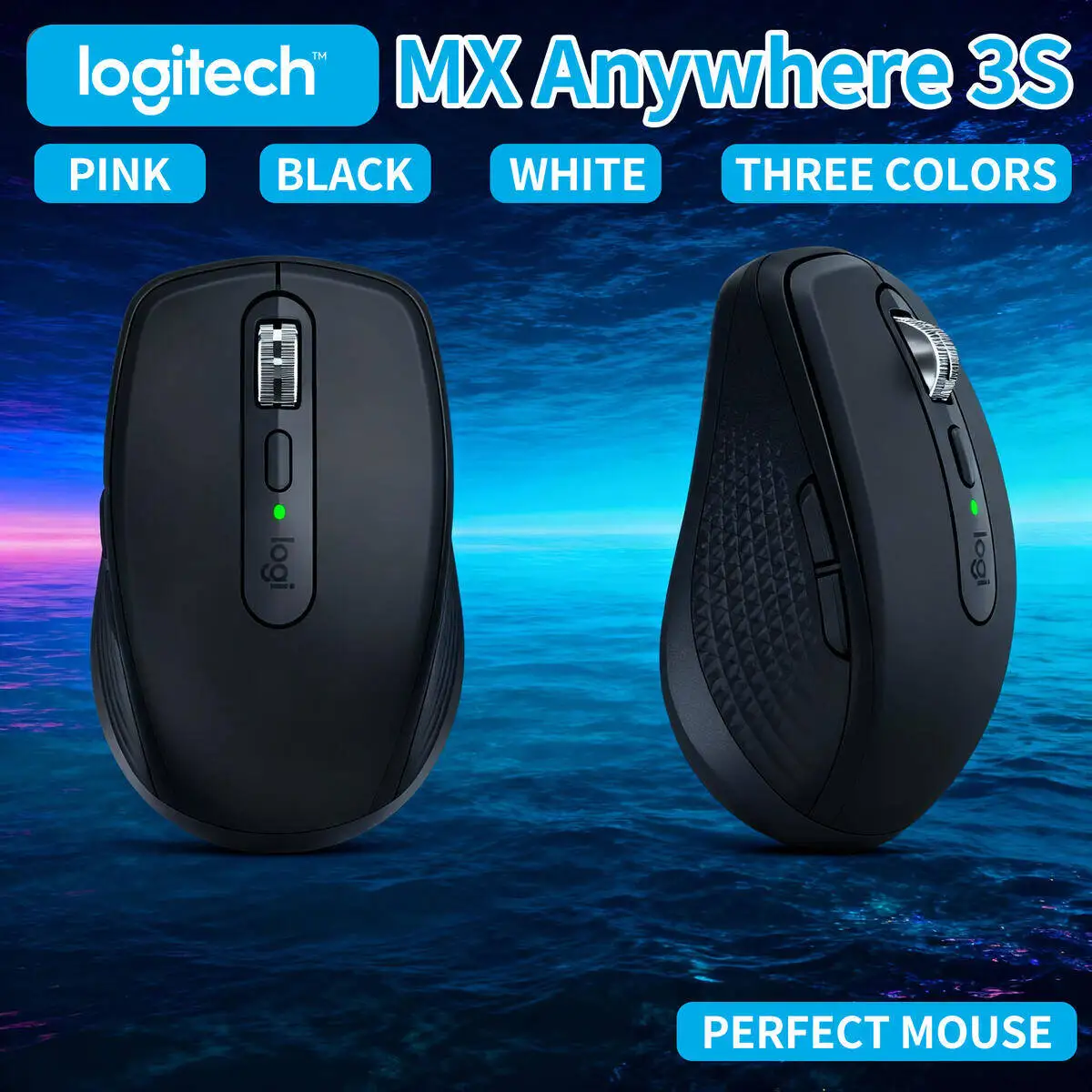 Logitech MX Anywhere 3S Ergonomic Wireless Mouse – 8K DPI, MagSpeed Scroll, 6 Buttons, Logi Flow Technology
Logitech MX Anywhere 3S Ergonomic Wireless Mouse – 8K DPI, MagSpeed Scroll, 6 Buttons, Logi Flow Technology