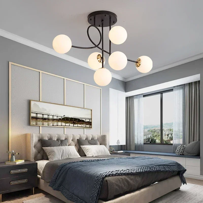 SANDYHA Modern Nordic Ceiling Chandelier Led Light Glass Ball Black Gold Home Decor Living Dining Room Kitchen Bedroom Lamparas
SANDYHA Modern Nordic Ceiling Chandelier Led Light Glass Ball Black Gold Home Decor Living Dining Room Kitchen Bedroom Lamparas