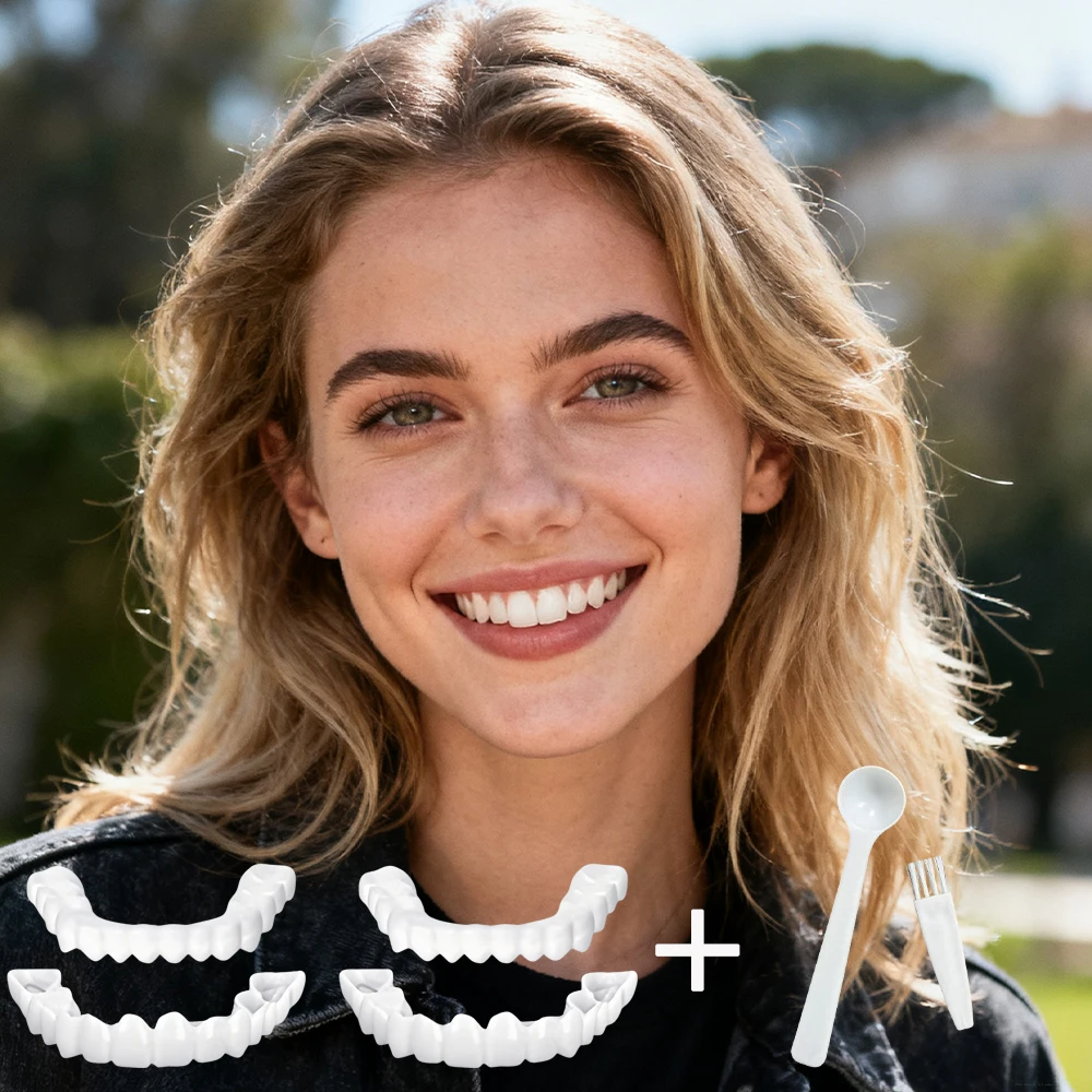New Natural Fresh Smile Teeth Veneers Reusable Instant Whitening Clean Bright Look for Daily Wear H2931
New Natural Fresh Smile Teeth Veneers Reusable Instant Whitening Clean Bright Look for Daily Wear H2931