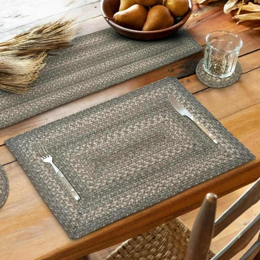 Grey Cloud Jute Woven Placemats for Warm Farmhouse Decor Set of 4 Rectangle Table Mats in Grey 13x19 Inches with Vibrant Colors
Grey Cloud Jute Woven Placemats for Warm Farmhouse Decor Set of 4 Rectangle Table Mats in Grey 13x19 Inches with Vibrant Colors