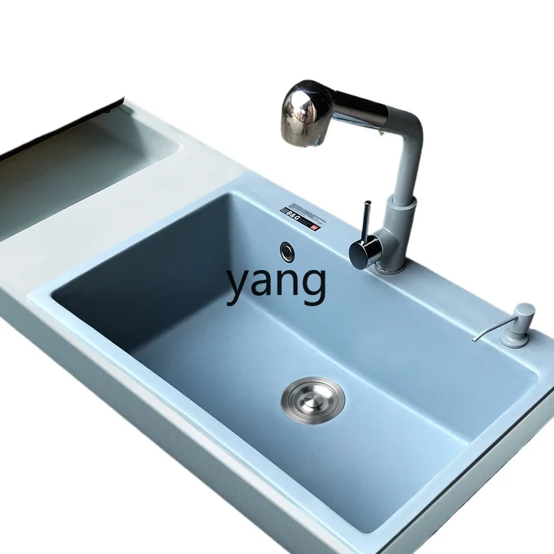 CX quartz stone sink kitchen with vegetable basin sink under counter installation
CX quartz stone sink kitchen with vegetable basin sink under counter installation