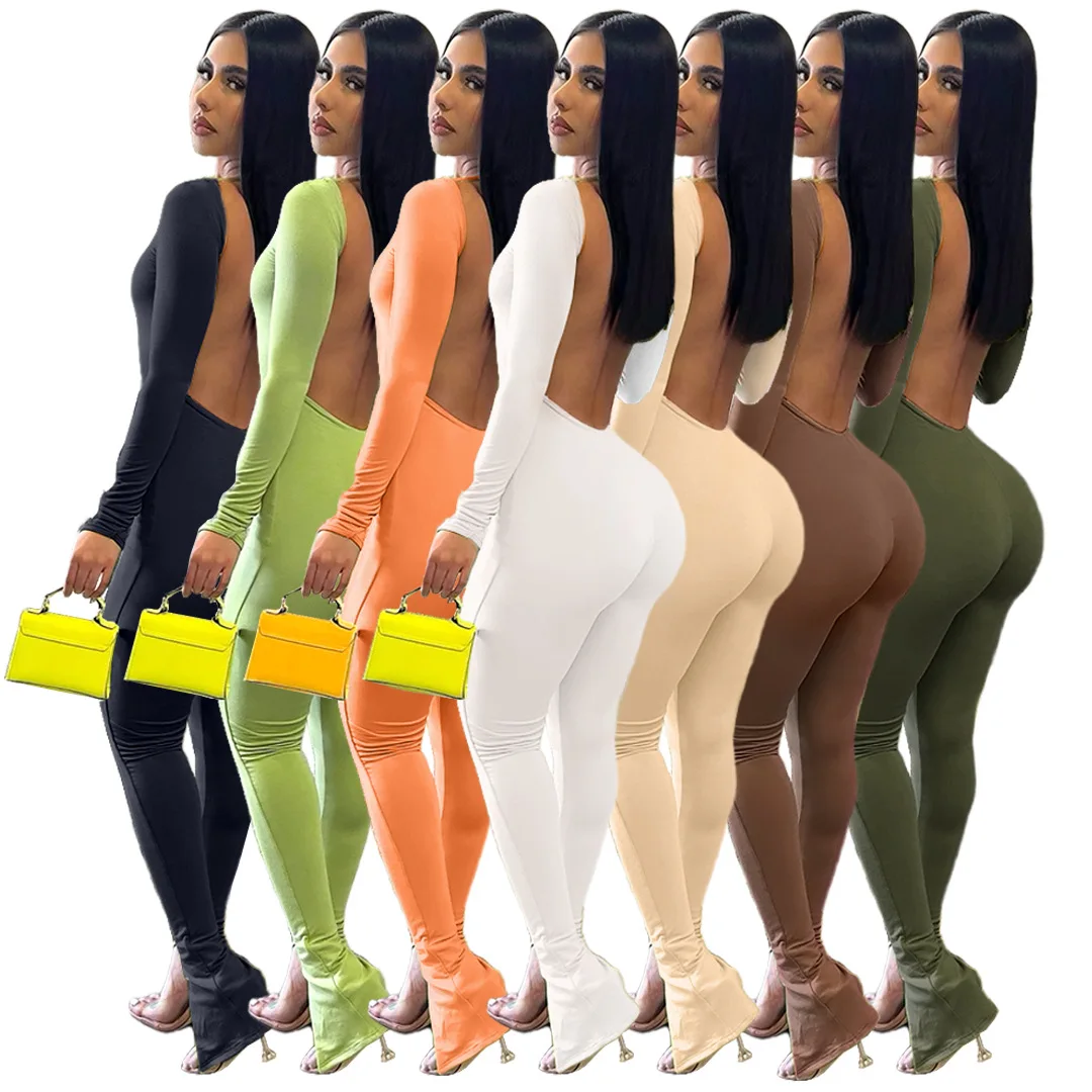 Women'S Sexy Backless Long Sleeve Skinny Jumpsuit Bodysuits Lady Casual Sport Fitness Bodycon Rompers Clubwear Overalls Jumpsuit
Women'S Sexy Backless Long Sleeve Skinny Jumpsuit Bodysuits Lady Casual Sport Fitness Bodycon Rompers Clubwear Overalls Jumpsuit
