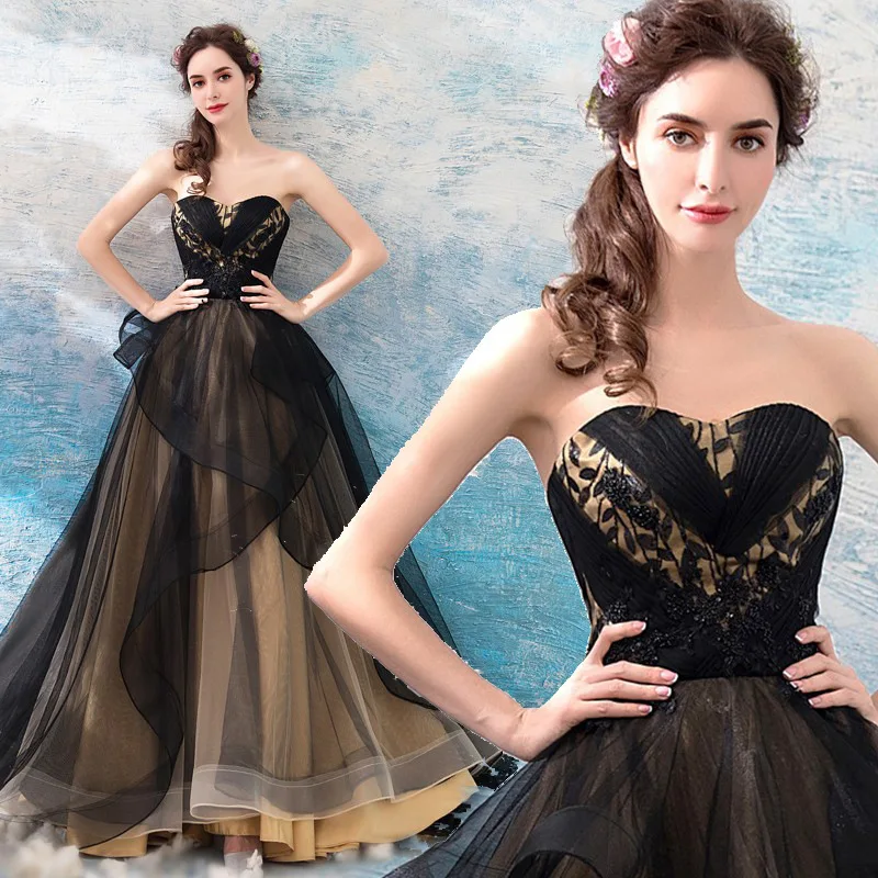 Tube Top Evening Noble Temperament Black Banquet Annual Meeting Stage Performance Catwalk Host Art Test Princess Evening Dresses
Tube Top Evening Noble Temperament Black Banquet Annual Meeting Stage Performance Catwalk Host Art Test Princess Evening Dresses
