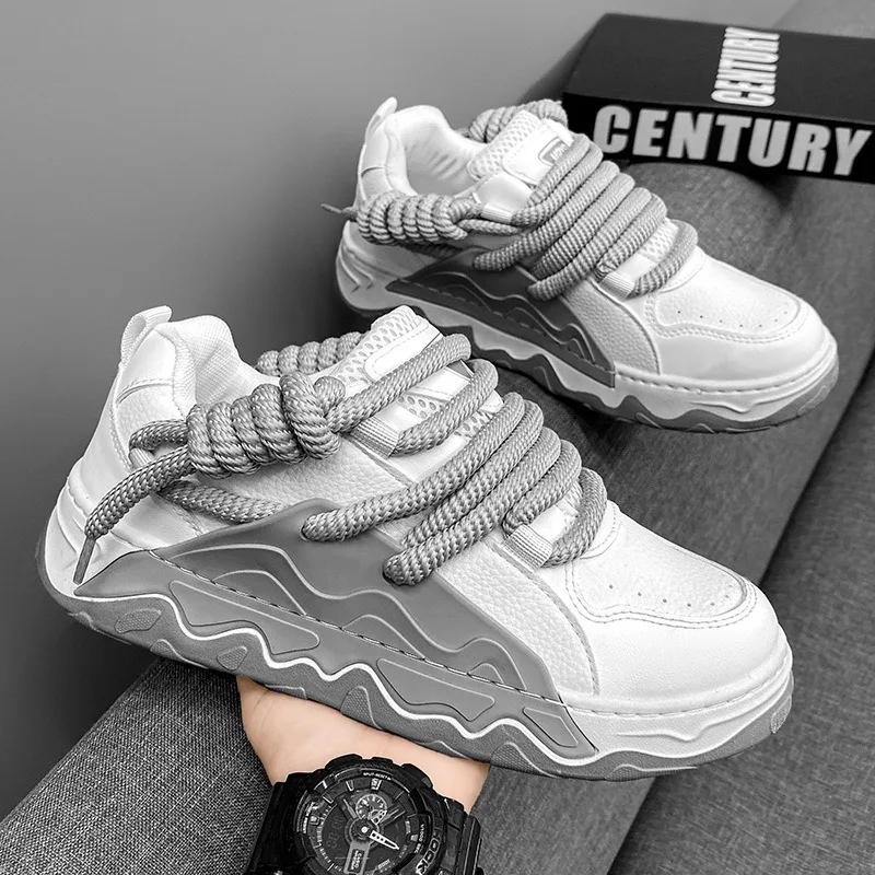 Designer Innovate Men Board Shoes Street Style Trend Versatile Leather Casual Shoes Male Flat Shoe Fashion No-slip Sneakers 2025
Designer Innovate Men Board Shoes Street Style Trend Versatile Leather Casual Shoes Male Flat Shoe Fashion No-slip Sneakers 2025