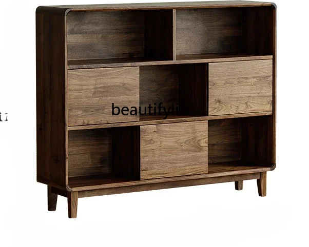 T North American black walnut floor-to-ceiling storage cabinet with door display cabinet, all solid wood sofa side cabinet
T North American black walnut floor-to-ceiling storage cabinet with door display cabinet, all solid wood sofa side cabinet
