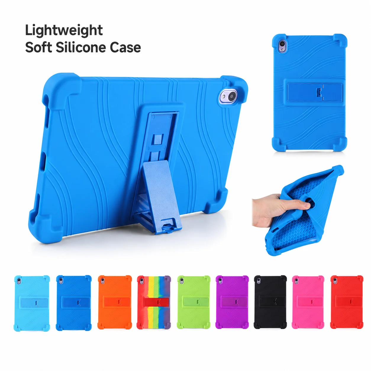 For ONN 7 inch Tablet 2026 Model Case, Soft Silicone Shockproof Protective Cover with Adjustable Stand
For ONN 7 inch Tablet 2026 Model Case, Soft Silicone Shockproof Protective Cover with Adjustable Stand