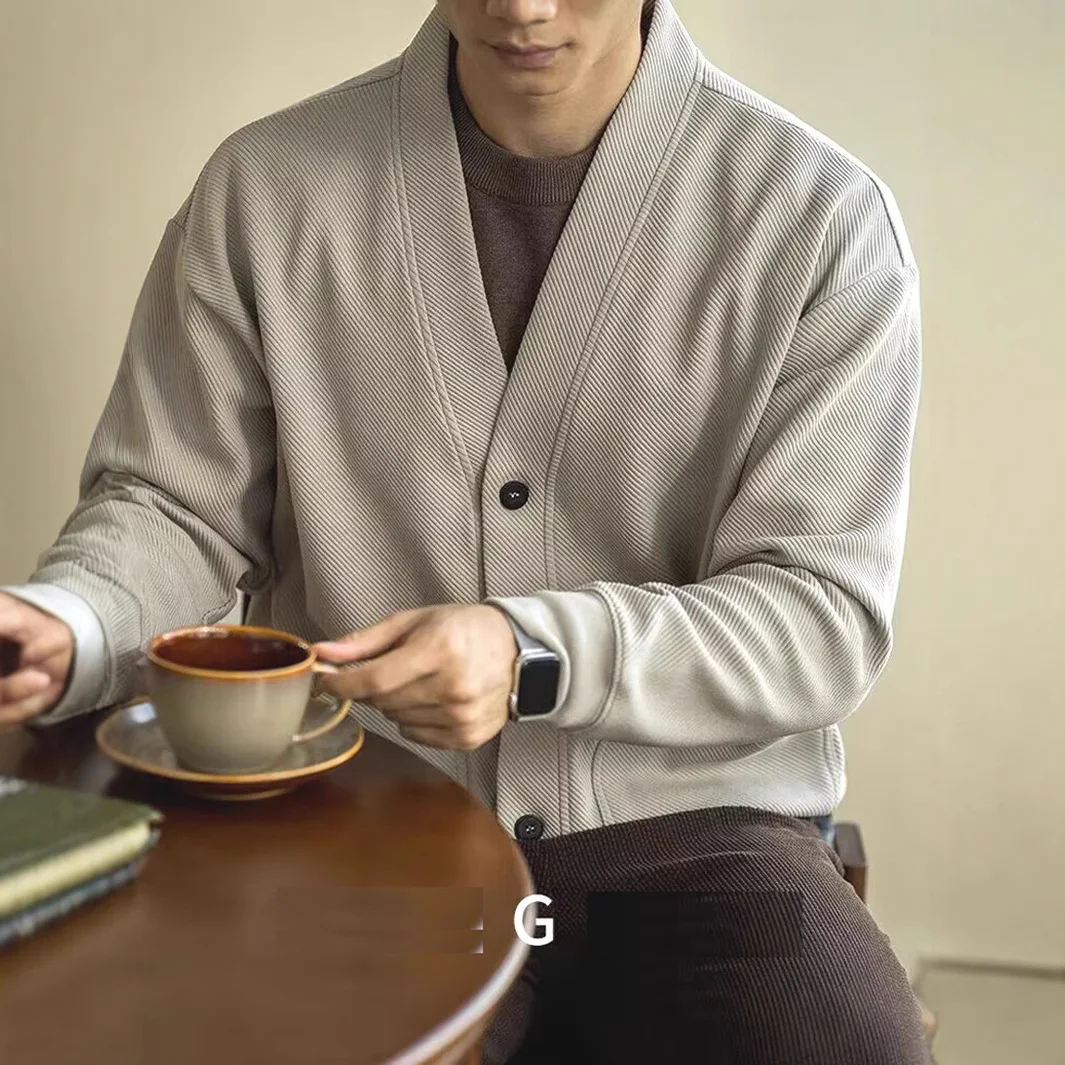 European Large V-neck Work Jacket Men's Twill Texture Elastic Long-sleeved Sweatshirt Cardigan Casual Commuting
European Large V-neck Work Jacket Men's Twill Texture Elastic Long-sleeved Sweatshirt Cardigan Casual Commuting