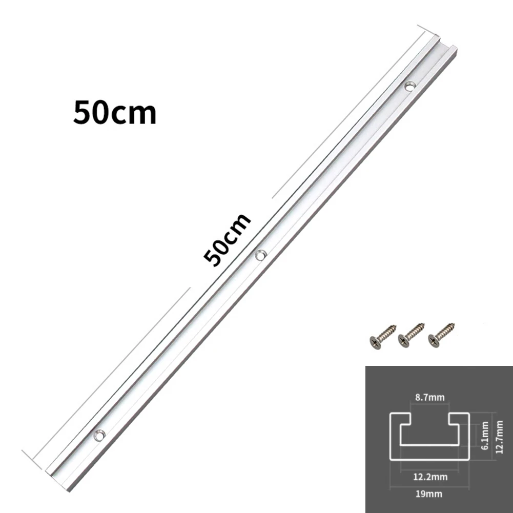 1pc Miter T Track 30/40/50/60cm 3/4x1/2 T Track Ratchet Track Clamp Holder With Center Guide Track For Woodworking Tables
1pc Miter T Track 30/40/50/60cm 3/4x1/2 T Track Ratchet Track Clamp Holder With Center Guide Track For Woodworking Tables