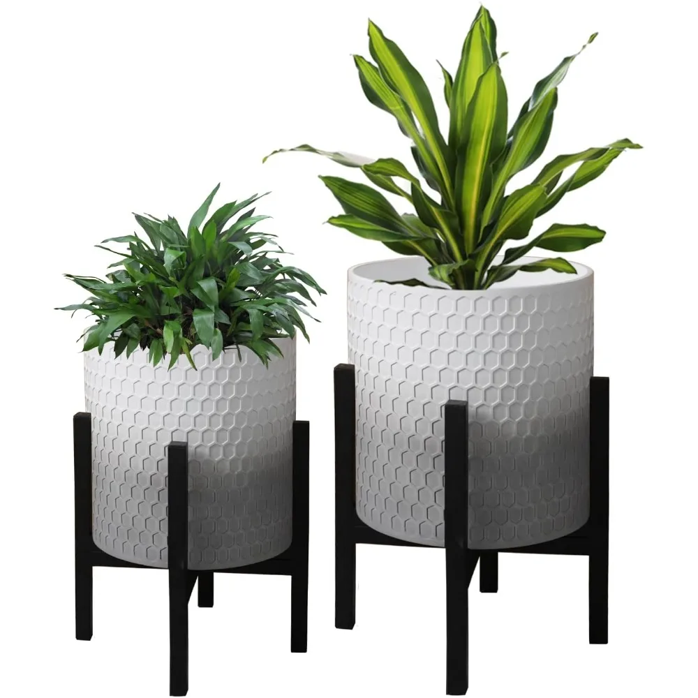 Plant Pot with Stand 10 & 12 Inches, Decorative Honeycomb Gradient Planter with Holder, Indoor Outdoor Flower Pots with Drainage
Plant Pot with Stand 10 & 12 Inches, Decorative Honeycomb Gradient Planter with Holder, Indoor Outdoor Flower Pots with Drainage