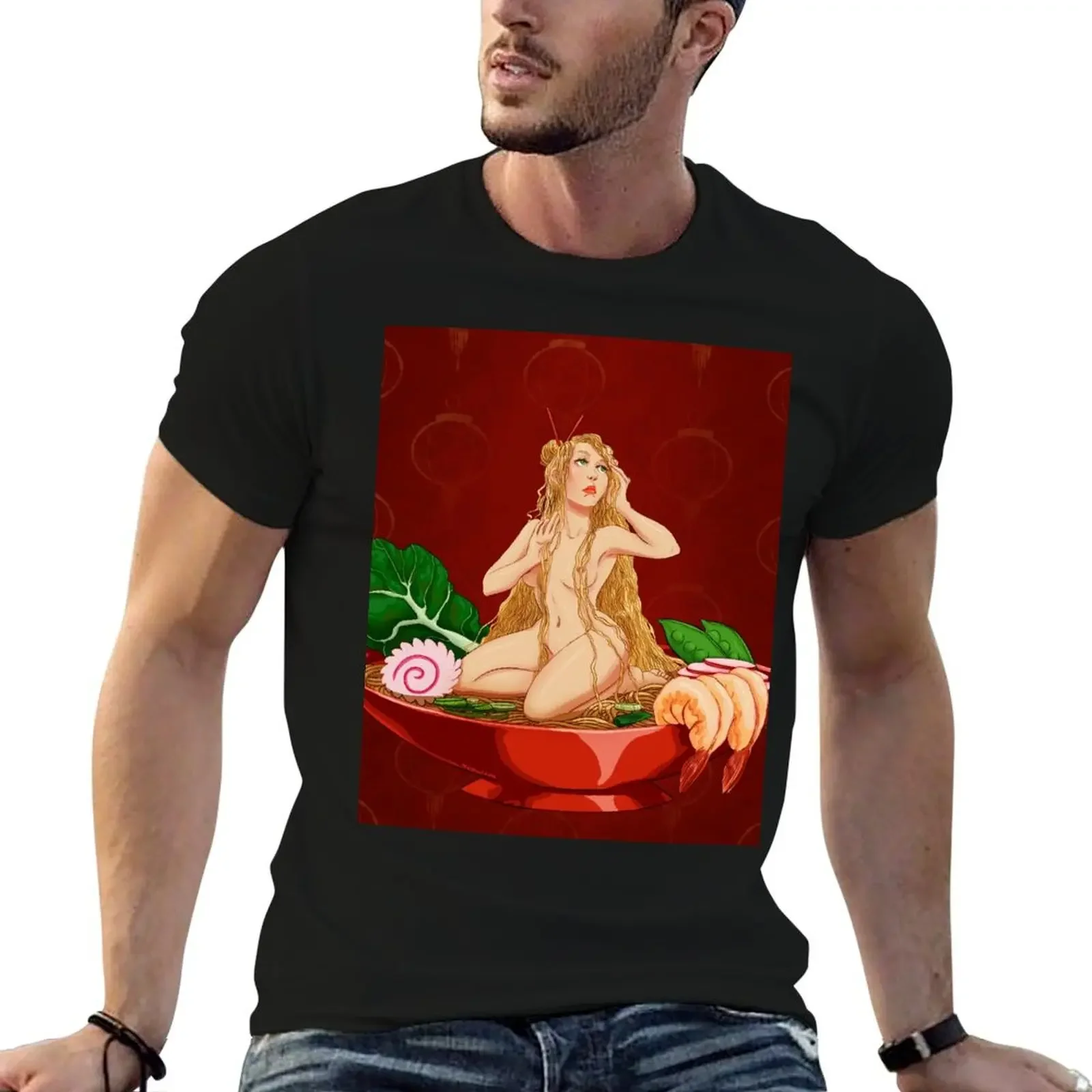 Blond Ramen Girl T-Shirt customs design your own oversized Men's cotton t-shirt
Blond Ramen Girl T-Shirt customs design your own oversized Men's cotton t-shirt