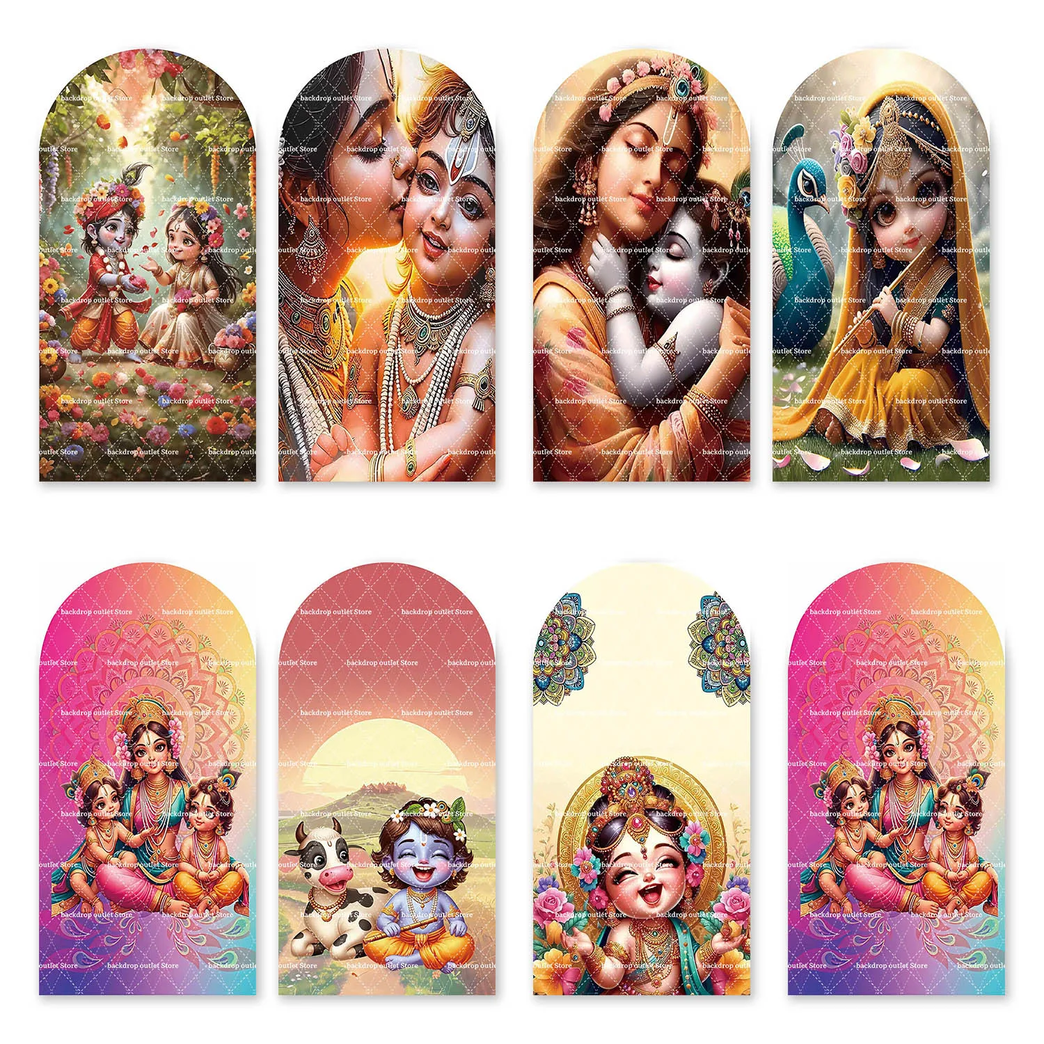 Mehofond Krishna Arch Backdrop Covers Yasodha and Krishna Party Indian Religion Pattern Decor Chiara 2-sided Background Covers
Mehofond Krishna Arch Backdrop Covers Yasodha and Krishna Party Indian Religion Pattern Decor Chiara 2-sided Background Covers