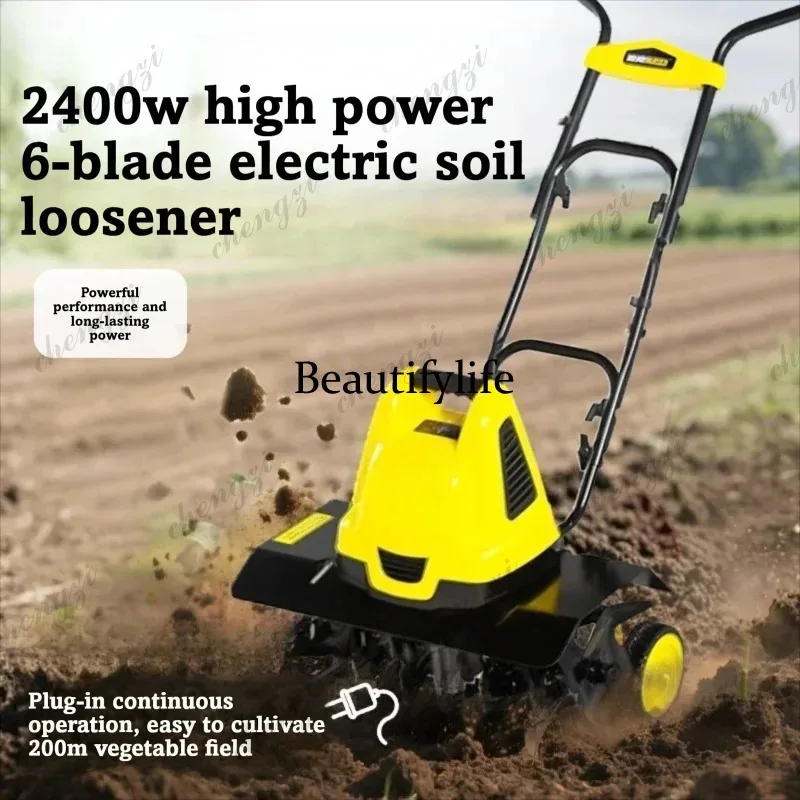 SS81 Electric Micro Tiller Cultivator Machine For Soil Loosening Weeding Home Garden Greenhouse Farmland Rotary Plowing Tool
SS81 Electric Micro Tiller Cultivator Machine For Soil Loosening Weeding Home Garden Greenhouse Farmland Rotary Plowing Tool