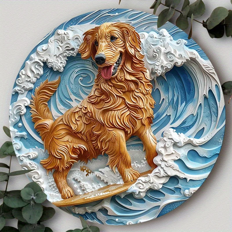 Round Aluminum Metal Sign, 2D Flat Dog Pattern Wreath Sign for Home Decoration, Funny Decor, As Gifts, Wall Art Decor
Round Aluminum Metal Sign, 2D Flat Dog Pattern Wreath Sign for Home Decoration, Funny Decor, As Gifts, Wall Art Decor