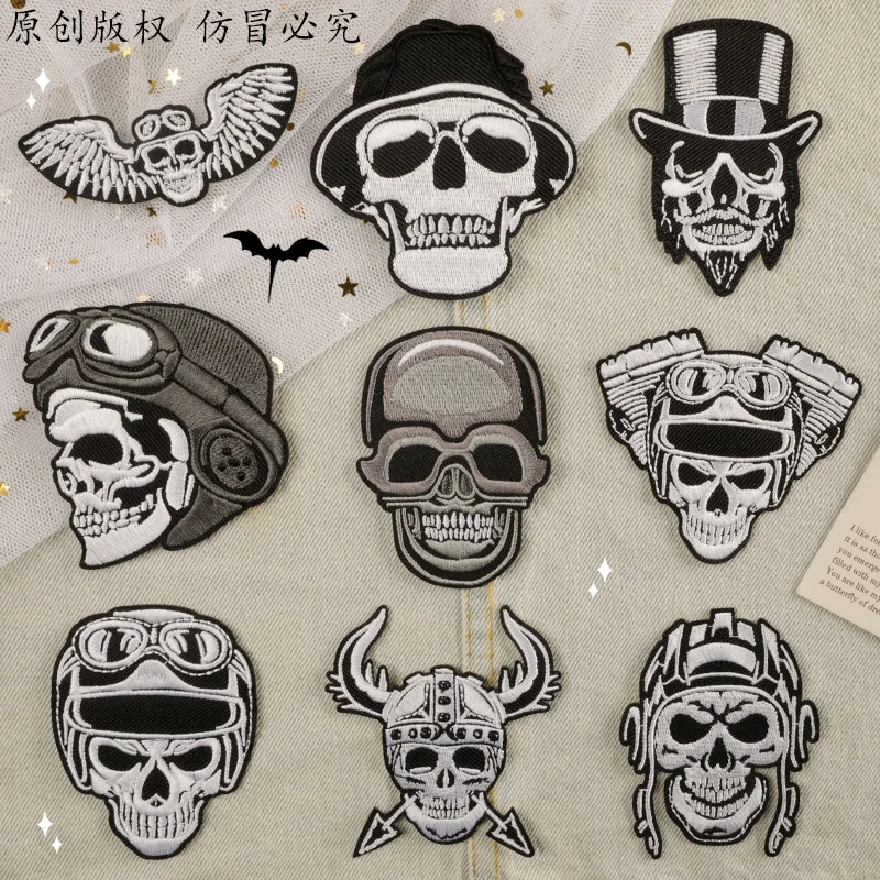 9pcs Skull Patches, Embroidered Iron On/Sew On Gothic Style Skull Butterfly Patches, Applique Patches for Clothing, Jackets
9pcs Skull Patches, Embroidered Iron On/Sew On Gothic Style Skull Butterfly Patches, Applique Patches for Clothing, Jackets