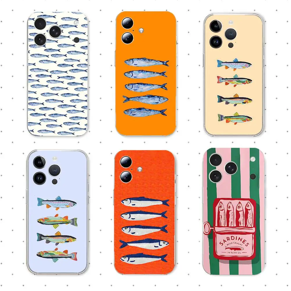 Sardines Fish Art Phone Case For Iphone17 16 15 11 13 14 Pro Max 7 8 Plus X Xr Xs Max Se2020 12mini Transparent Cov
Sardines Fish Art Phone Case For Iphone17 16 15 11 13 14 Pro Max 7 8 Plus X Xr Xs Max Se2020 12mini Transparent Cov