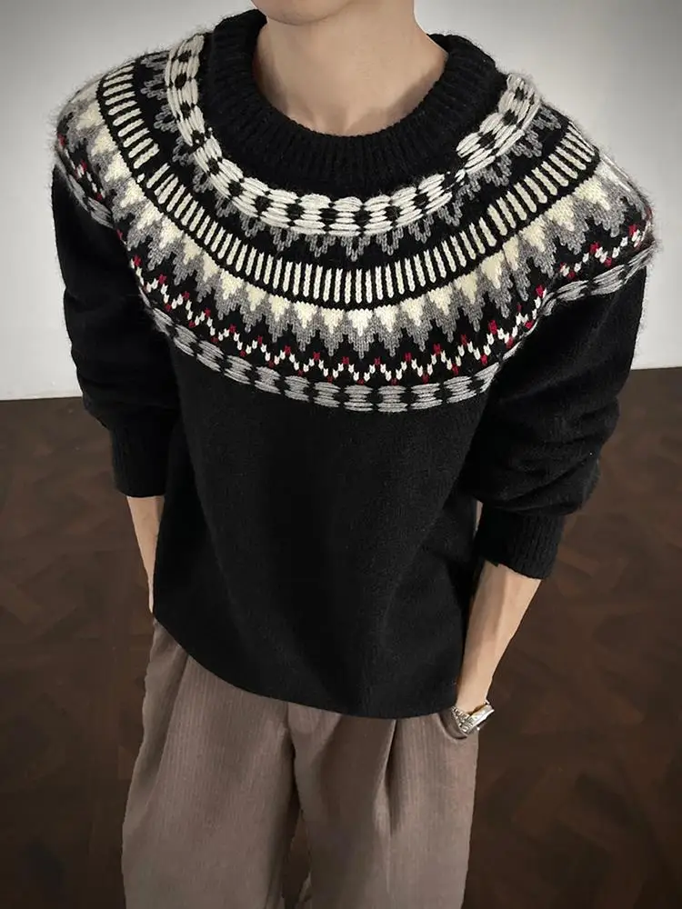 Vintage Knitted Sweater Men's oulder High Faion American Retro Couple Base irt Soft Loose Fit Long Sve round Ne
Vintage Knitted Sweater Men's oulder High Faion American Retro Couple Base irt Soft Loose Fit Long Sve round Ne