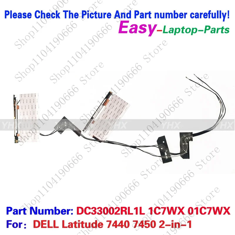 bd New For DELL Latitude 7440 7450 2-in-1 WIFI ANTENNA DC33002RL1L 1C7WX 01C7WX.
bd New For DELL Latitude 7440 7450 2-in-1 WIFI ANTENNA DC33002RL1L 1C7WX 01C7WX.