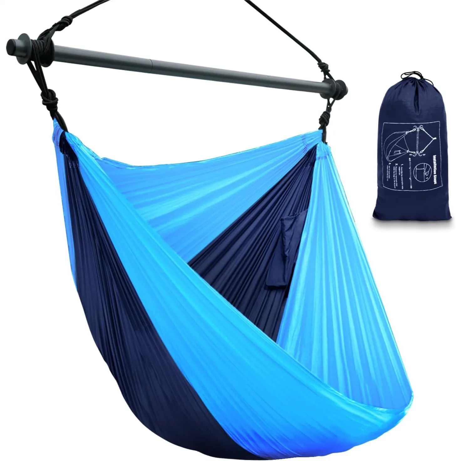 Hammock Chair, Portable Outdoor Hanging Rope Swing, Max 500 Lbs, Lightweight Nylon for Indoor, Backyard, Camping, Travel
Hammock Chair, Portable Outdoor Hanging Rope Swing, Max 500 Lbs, Lightweight Nylon for Indoor, Backyard, Camping, Travel