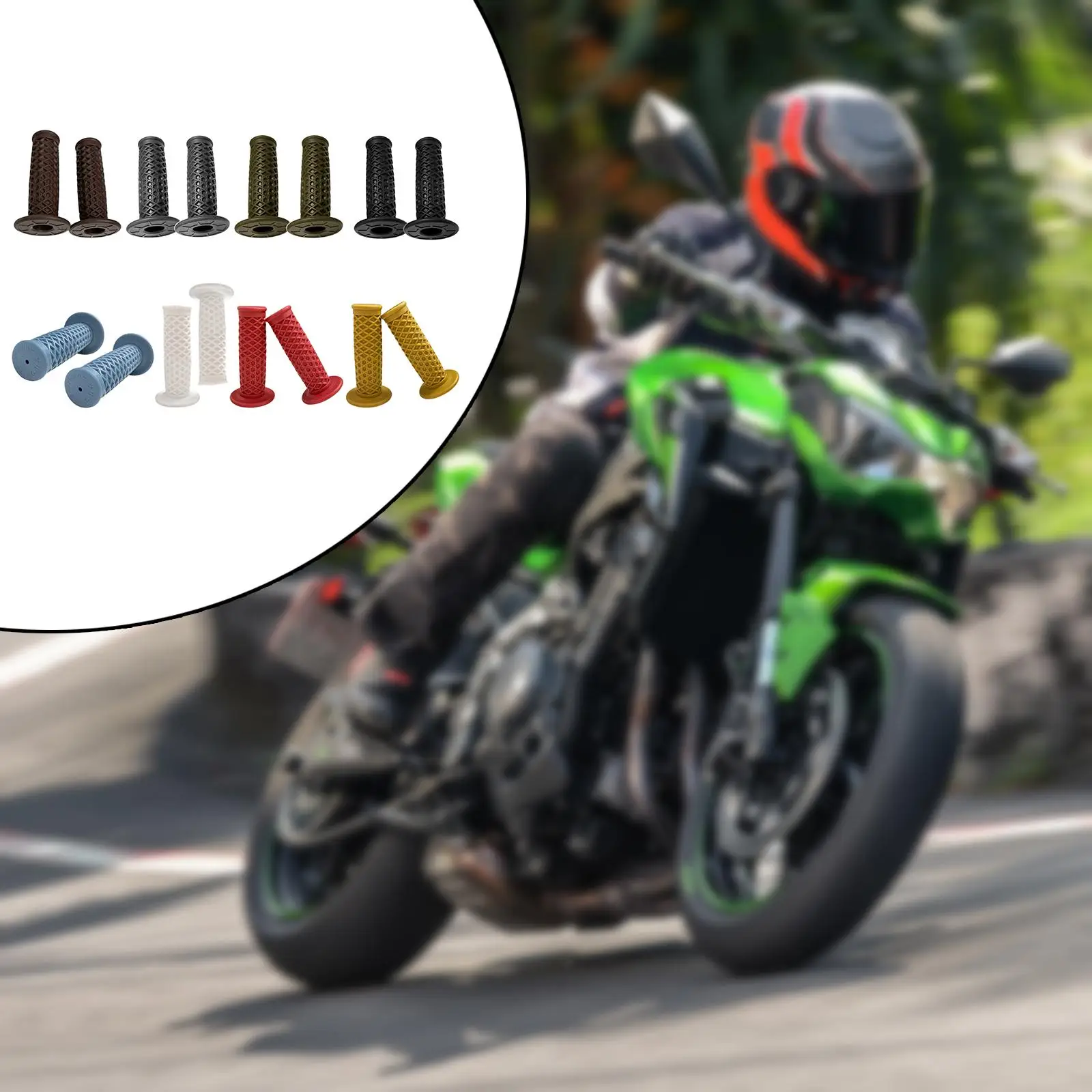 2Pcs Rubber Bar Universal Motorcycle Handlebar Grips Replacement Non-Slip Hand Grip 22mm 24mm Comfort Fit for Harley for Honda
2Pcs Rubber Bar Universal Motorcycle Handlebar Grips Replacement Non-Slip Hand Grip 22mm 24mm Comfort Fit for Harley for Honda