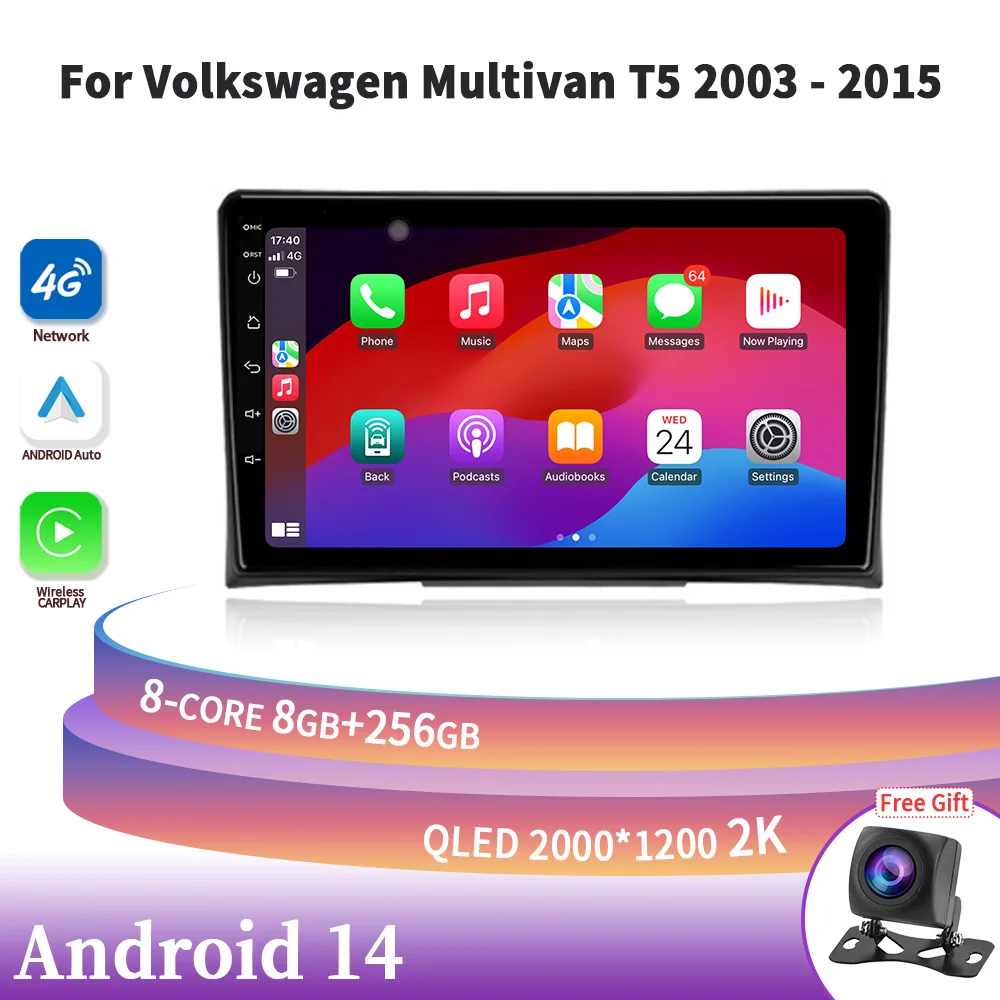 Android 14 For Volkswagen Multivan T5 2003-2015 Carplay Navigation GPS Wireless Auto Car Touch Screen Stereo Radio Multimedia 4G
Android 14 For Volkswagen Multivan T5 2003-2015 Carplay Navigation GPS Wireless Auto Car Touch Screen Stereo Radio Multimedia 4G