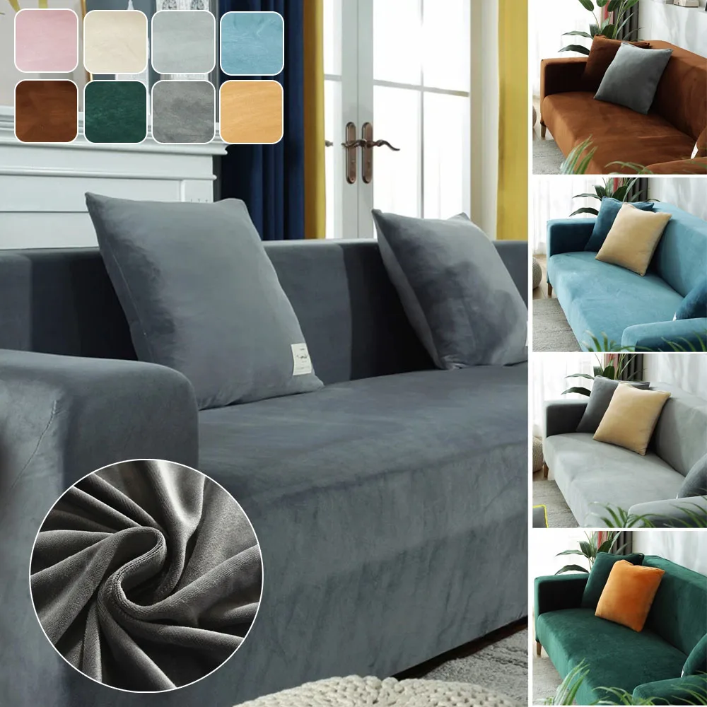 Thickened Velvet Sofa Covers Elastic 1/2/3/4/5 Seaters Sofa Covers Plush Solid Color Furniture Protector Living Room כיסוי לספה
Thickened Velvet Sofa Covers Elastic 1/2/3/4/5 Seaters Sofa Covers Plush Solid Color Furniture Protector Living Room כיסוי לספה