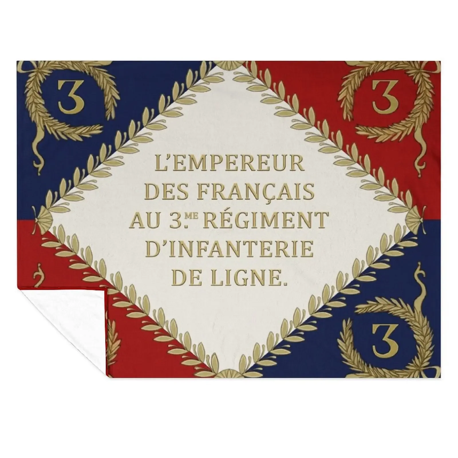Napoleonic French regimental flag '3me' 1804 Throw Blanket Soft Big warm for winter Picnic Furry Blankets
Napoleonic French regimental flag '3me' 1804 Throw Blanket Soft Big warm for winter Picnic Furry Blankets