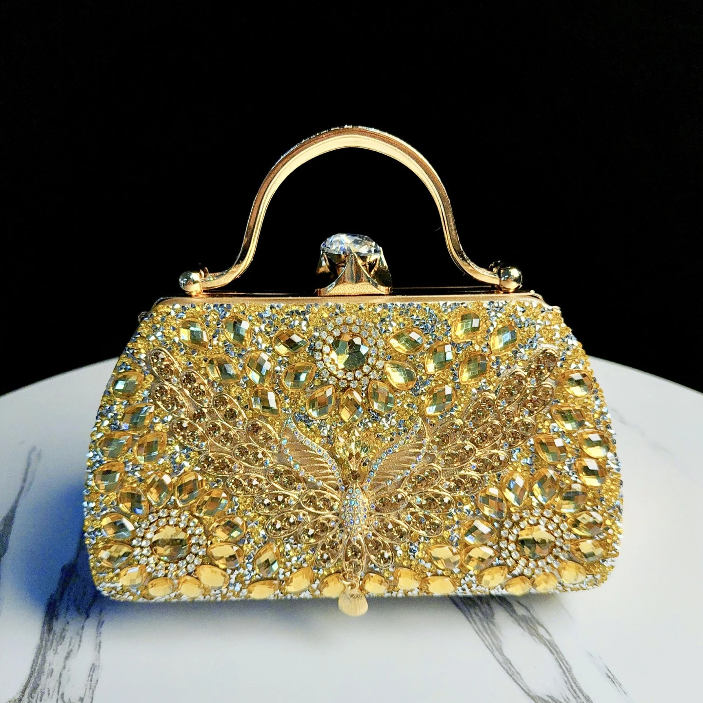 Luxurious Lady Inlaid Rhinestone Evening Bags Wedding Party Handbags Female Chic Shoulder Crossbody Bags Luxury Prom Clutch 
Luxurious Lady Inlaid Rhinestone Evening Bags Wedding Party Handbags Female Chic Shoulder Crossbody Bags Luxury Prom Clutch