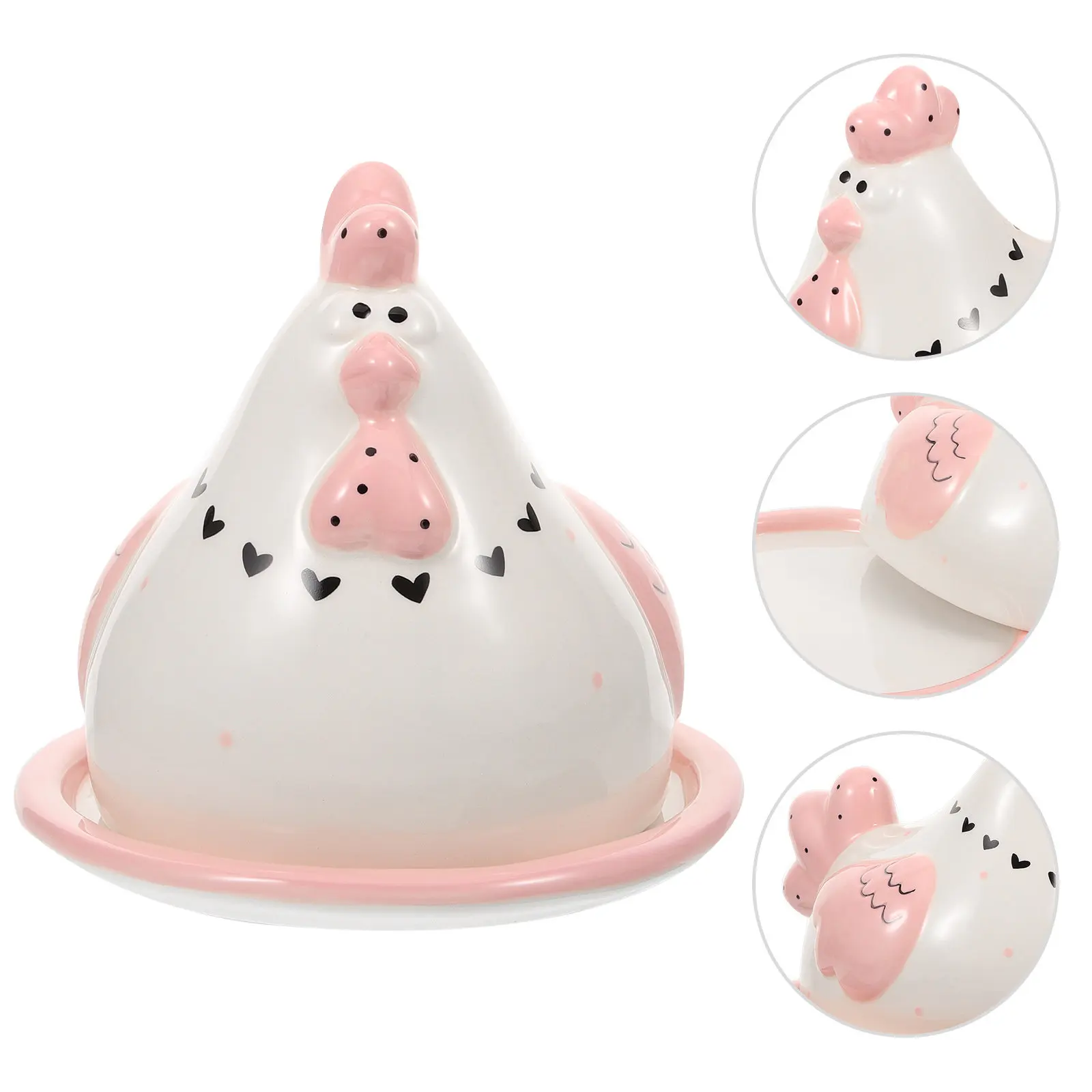 1Set Butter Dish Chicken Lid Ceramic Covered Butter Storage Holder Cheese Plate Kitchen Container Easter Tableware
1Set Butter Dish Chicken Lid Ceramic Covered Butter Storage Holder Cheese Plate Kitchen Container Easter Tableware