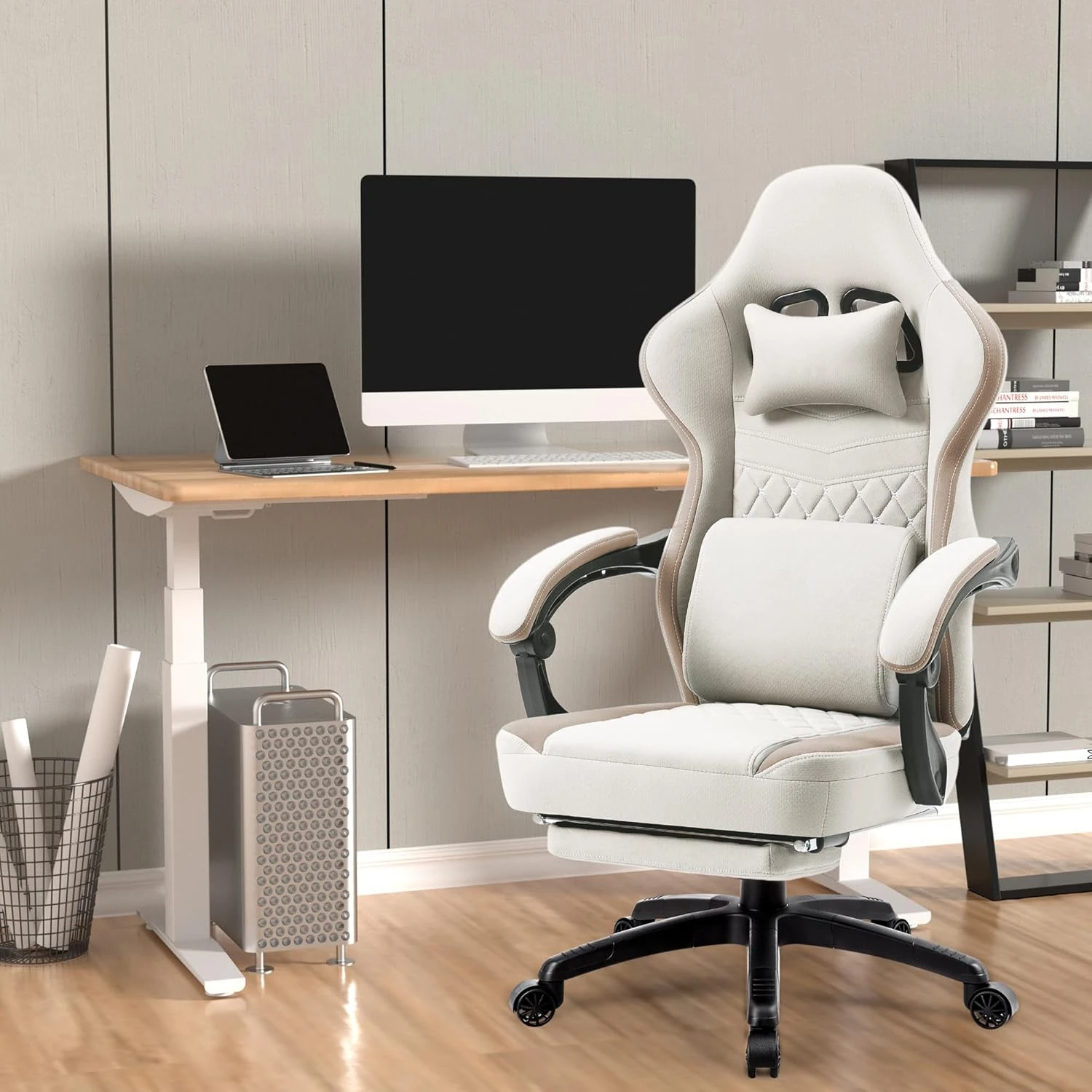 Gaming Chair Breathable Fabric Computer Chair with Pocket Spring Cushion, Comfortable Office Chair
Gaming Chair Breathable Fabric Computer Chair with Pocket Spring Cushion, Comfortable Office Chair