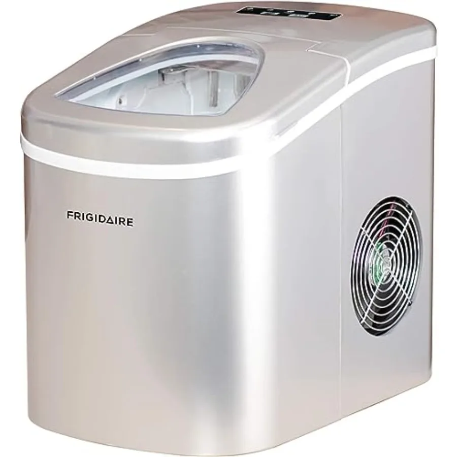 Compact ice maker for home and office use, stainless steel silver finish, fast ice production, space-saving design
Compact ice maker for home and office use, stainless steel silver finish, fast ice production, space-saving design