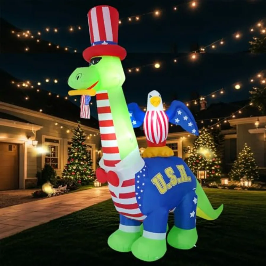13FT Inflatables Independence Day Dinosaur and Eagle, 4th of July Inflatables Suitable for Outdoor, Indoor, Patio, Lawn Garden
13FT Inflatables Independence Day Dinosaur and Eagle, 4th of July Inflatables Suitable for Outdoor, Indoor, Patio, Lawn Garden