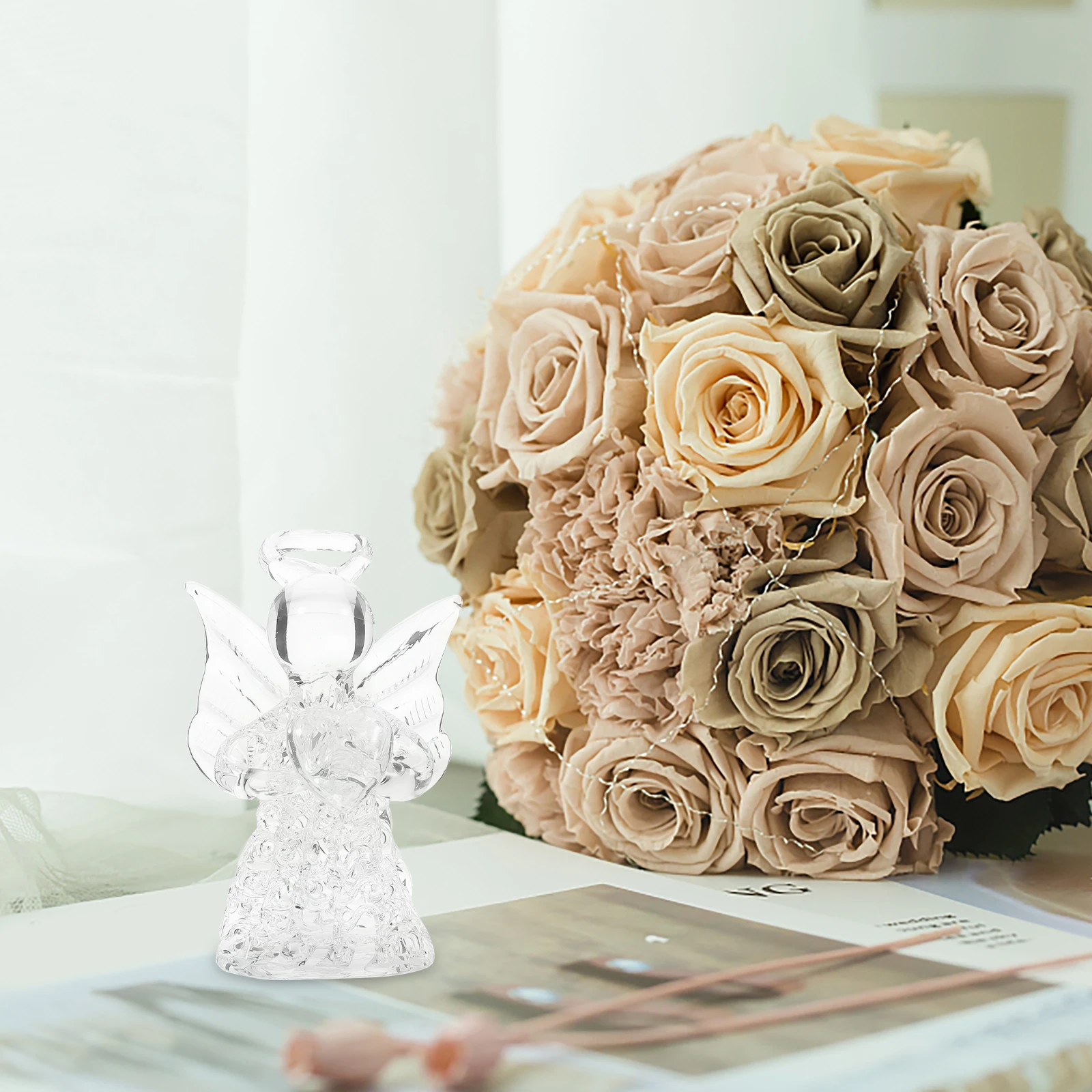 1Pcs Blessing Angel Wind Chime Glass Pendant Wedding Party Home Decor Creative Angel Hanging Ornament Smooth Surface Elegant
1Pcs Blessing Angel Wind Chime Glass Pendant Wedding Party Home Decor Creative Angel Hanging Ornament Smooth Surface Elegant