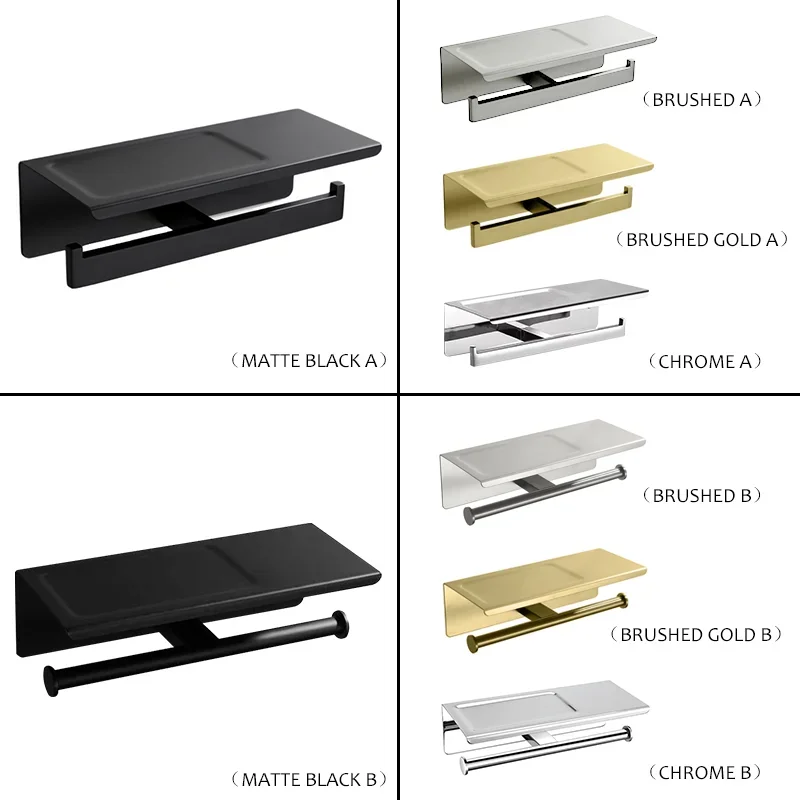 Stainless Steel Double Toilet Paper Holder Wall Mounted Toilet Roll Paper Towel Holder Cell Phone Holder Bathroom Accessories
Stainless Steel Double Toilet Paper Holder Wall Mounted Toilet Roll Paper Towel Holder Cell Phone Holder Bathroom Accessories