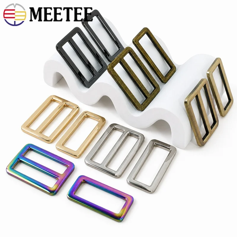 20P Meetee 20-50mm Metal Tri-Glide Slider Buckle Rectangle Webbing Starp Adjuster Ring Clasp Bag Straps Connect Hook Accessories
20P Meetee 20-50mm Metal Tri-Glide Slider Buckle Rectangle Webbing Starp Adjuster Ring Clasp Bag Straps Connect Hook Accessories