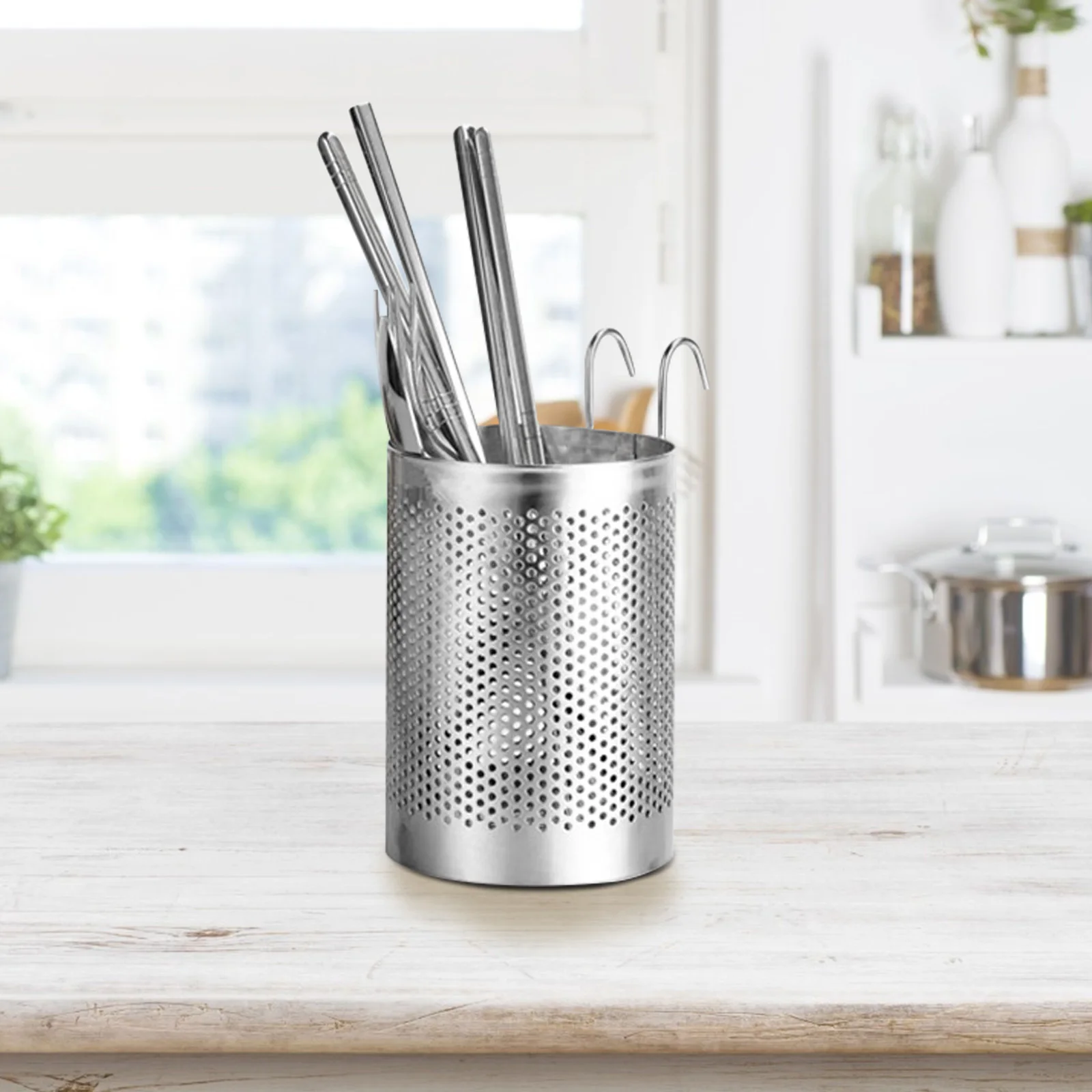 Stainless Steel Kitchen Organizer Draining Basket Thickened Large Spacing Cutlery Holder Silverware Utensils Storage Tube Dishes
Stainless Steel Kitchen Organizer Draining Basket Thickened Large Spacing Cutlery Holder Silverware Utensils Storage Tube Dishes