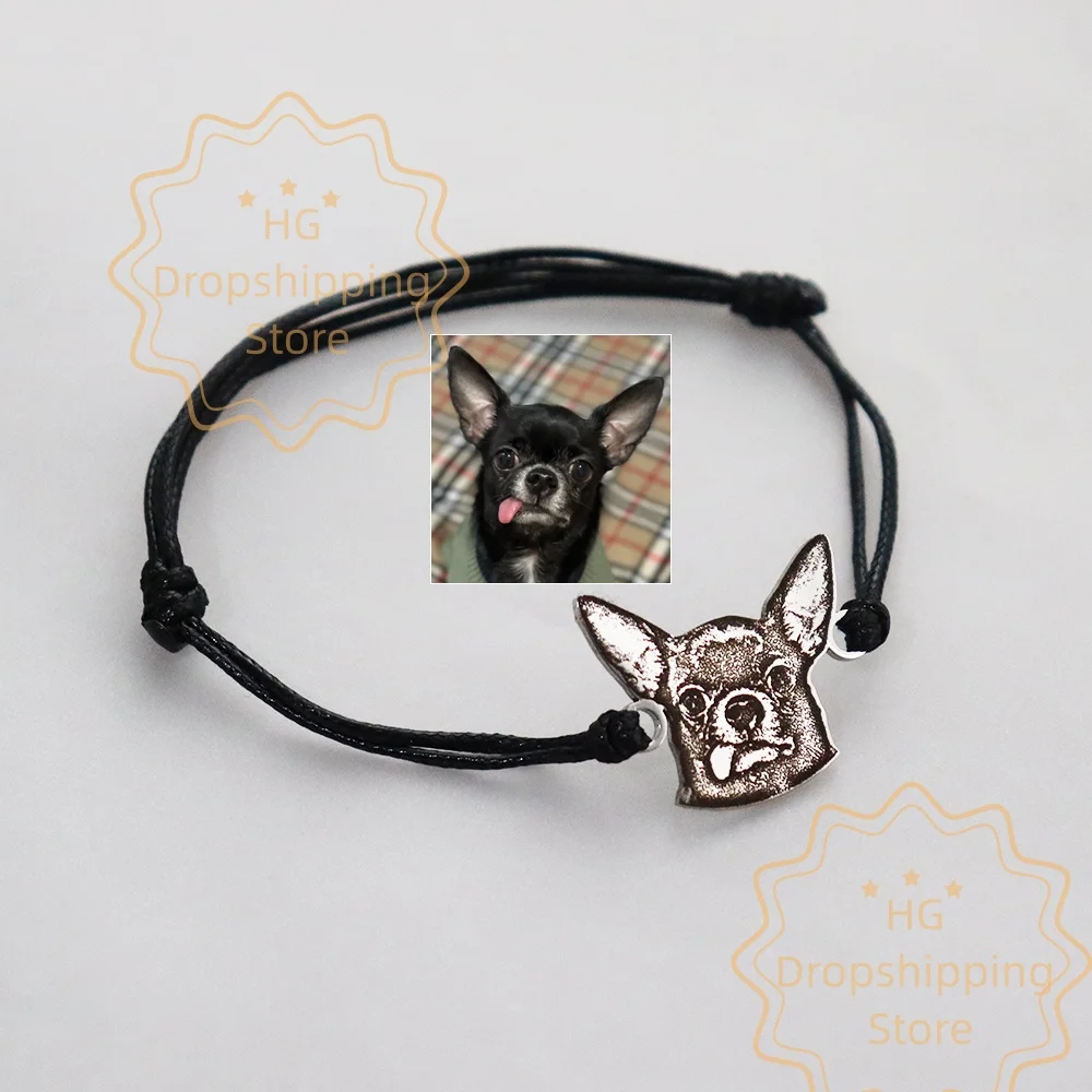 Custom Dog Portrait Bracelet Personalized Handmade Engrave Jewelry Pictures to Commemorate Gifts Given by Pets to Friends.
Custom Dog Portrait Bracelet Personalized Handmade Engrave Jewelry Pictures to Commemorate Gifts Given by Pets to Friends.