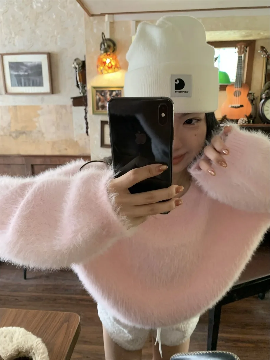 Свободный вязаный свитер розового цвета из искусственного меха Lazy Girl Sle Korean Autumn Winter Bla Cheese Straight Tube Long Sve round Ne ort
Свободный вязаный свитер розового цвета из искусственного меха Lazy Girl Sle Korean Autumn Winter Bla Cheese Straight Tube Long Sve round Ne ort