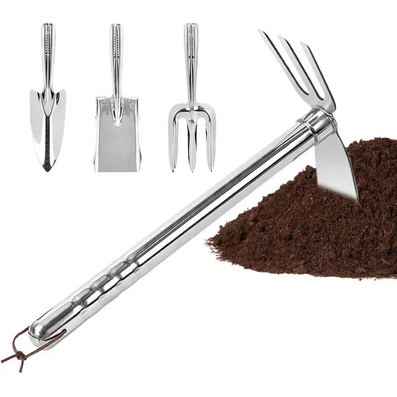 Garden Tool Set Transplanting Stainless Steel Hoe Portable Garden Tools Set Of 4 For Yard Lawn Vegetable Planting Soil Aeration
Garden Tool Set Transplanting Stainless Steel Hoe Portable Garden Tools Set Of 4 For Yard Lawn Vegetable Planting Soil Aeration