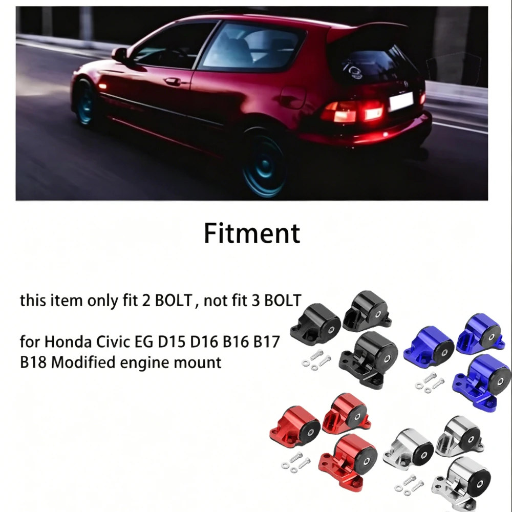 Aluminum 2-hole gold bolt improved engine replacement suspension kit suitable for Honda Civic EG D15/D16/B16/B17/B18
Aluminum 2-hole gold bolt improved engine replacement suspension kit suitable for Honda Civic EG D15/D16/B16/B17/B18
